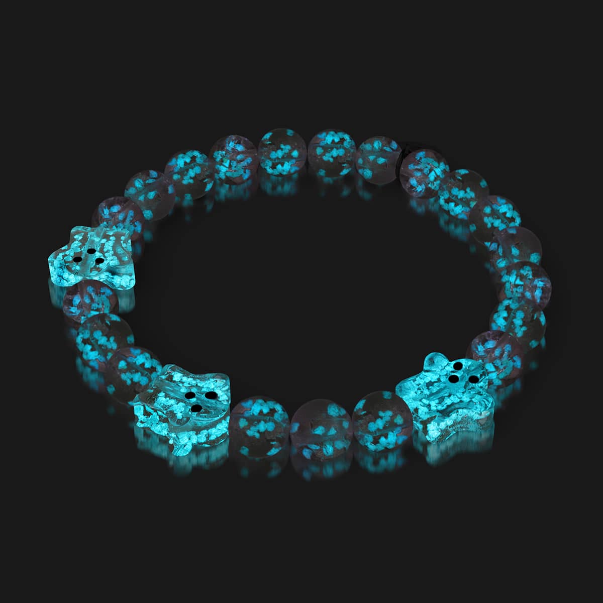 Errötender Geist | Silber | Glühwürmchen-Glasgeisterarmband
